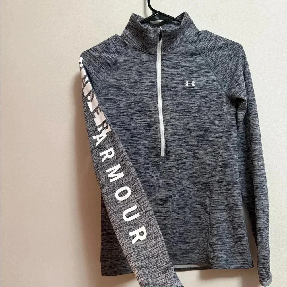 Under Armour - Women’s Athletic Gray Quarter-Zip Pullover - Size XS - Picture 2 of 5